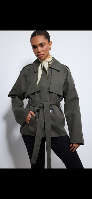 TRENCH-COAT GIADA COURT KAKI