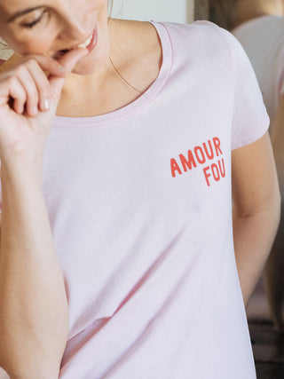T-Shirt rose - Amour fou