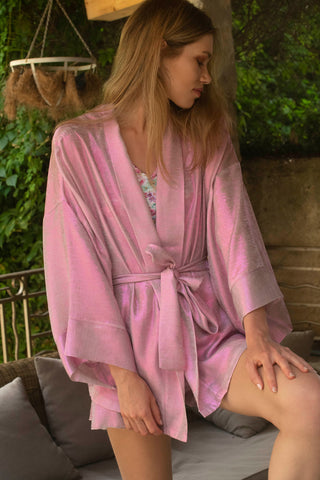 Kimono Alicia rosa peonia