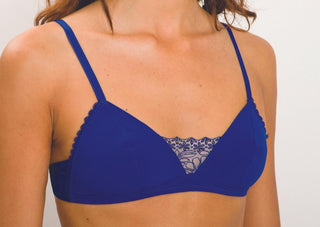 Violette blue triangle bra